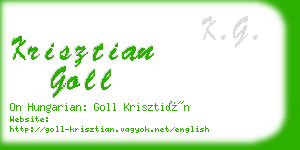 krisztian goll business card